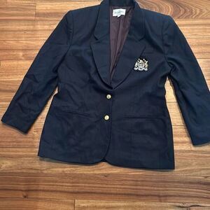 Vintage JH collectibles navy blazer business casual woman's sport jacket‎
